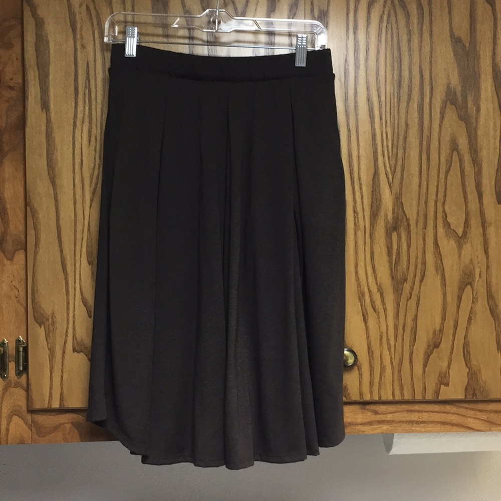 Lularoe Solid Brown Madison Skirt with Pockets
